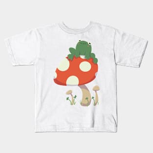 Frog on a Mushroom Kids T-Shirt